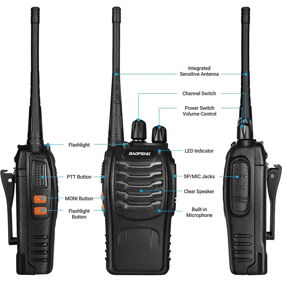Baofeng BF-888S dual band amateur radio walkie-talkie Baofeng 888s handheld radio with headphones
