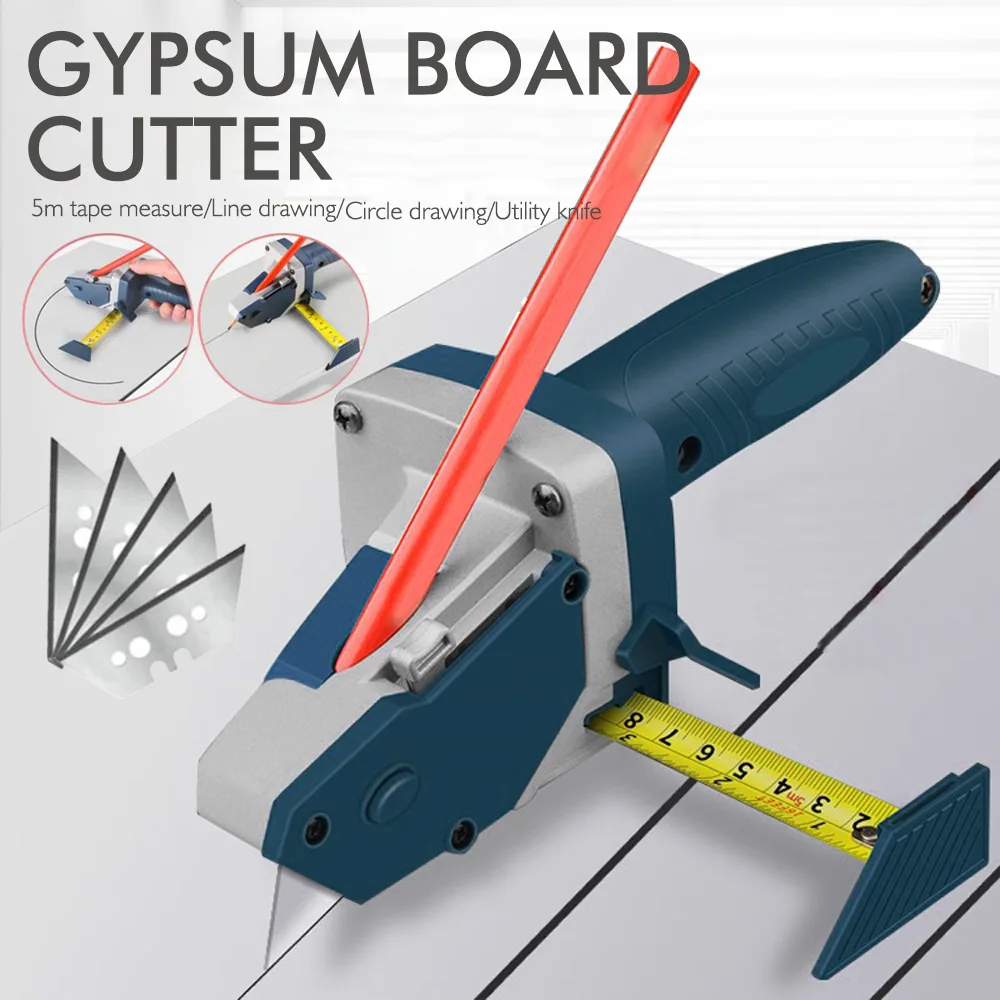 lasterboard Cutter Scriber Board Plaster Edger Drywall Auto Cutting Artifact Cutter Home Woodworking Scale Hand Tools