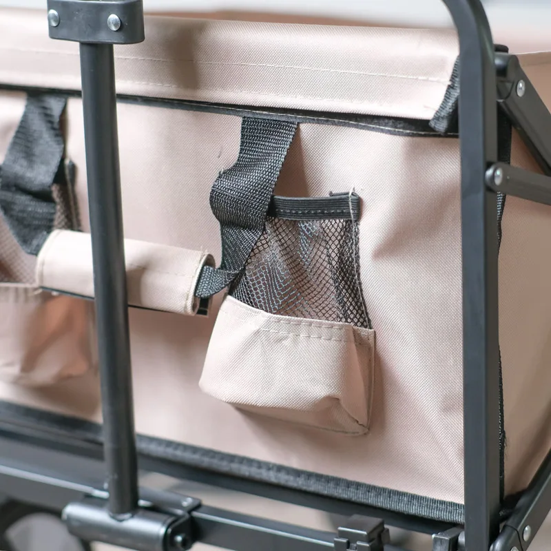 Hitree outdoor folding trail Collapsible camping garden heavy-duty Wagon golf cart steel with folding plate