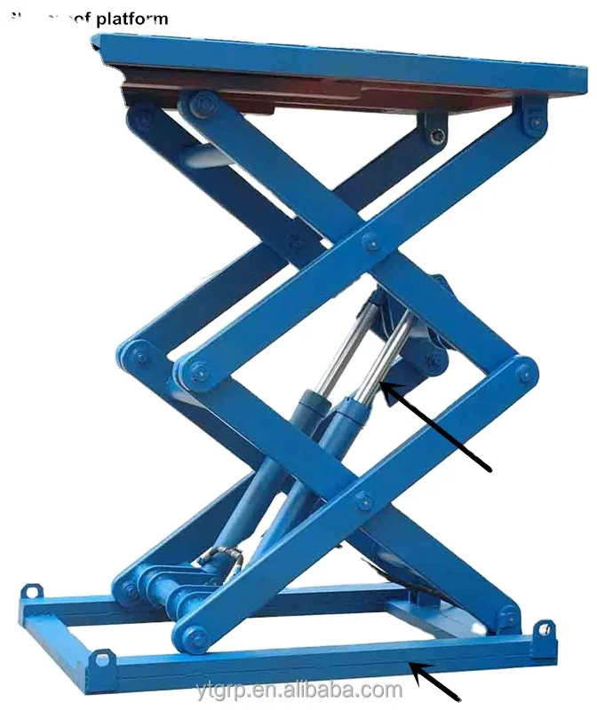 Scissor-type hydraulic stationary car lifts 1m-10m
