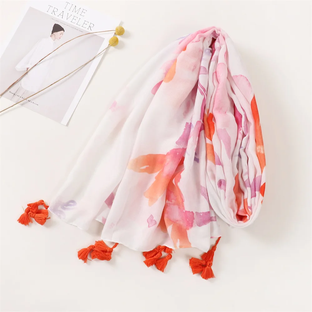 Wholesale Fancy Cooling Chiffon African Print Georgette Edge Logo Silky Shawl Dubai Hijabs Bulk New Muslim Girls Scarfs