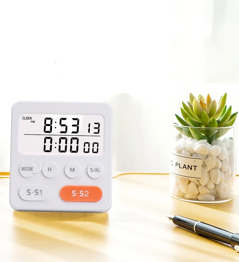 New Design Portable Dual Channel Digital Alarm Timer with Flicker and 2 Groups of Timer for Kitchen