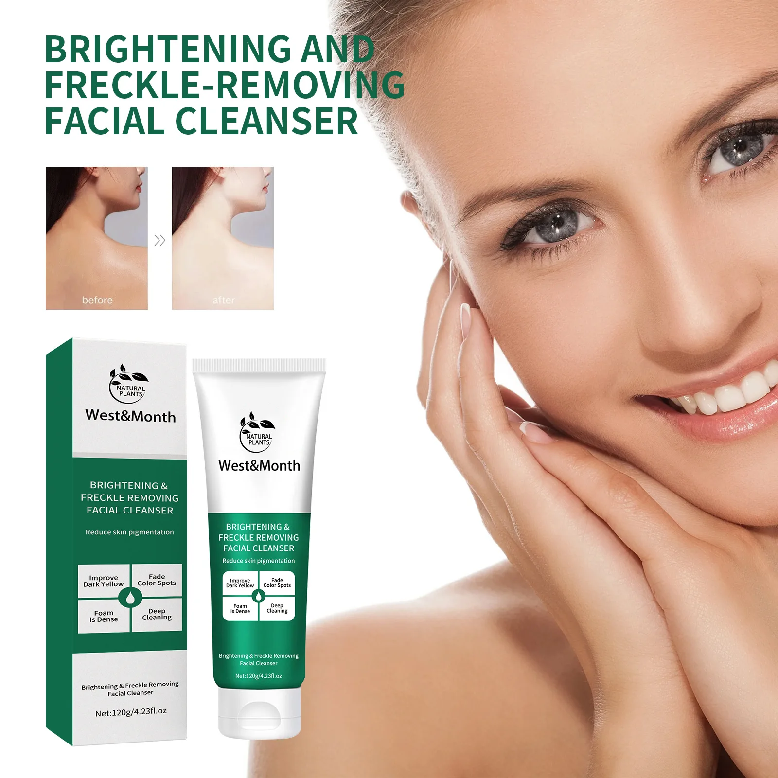 Facial Cleanser Deep Cleansing Brightening Skin Tone Moisturizing Nourishing Not Tight Facial Cleanser