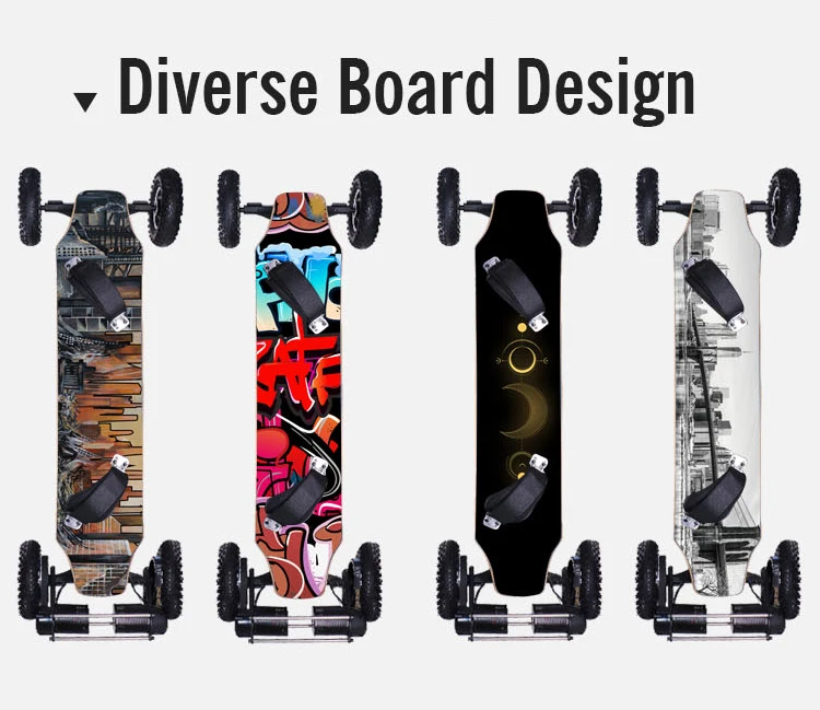 2021 Hot Sale all Terrain mountainboard Dual Motor Each 1650W*2 electric long board with Remote Control USA