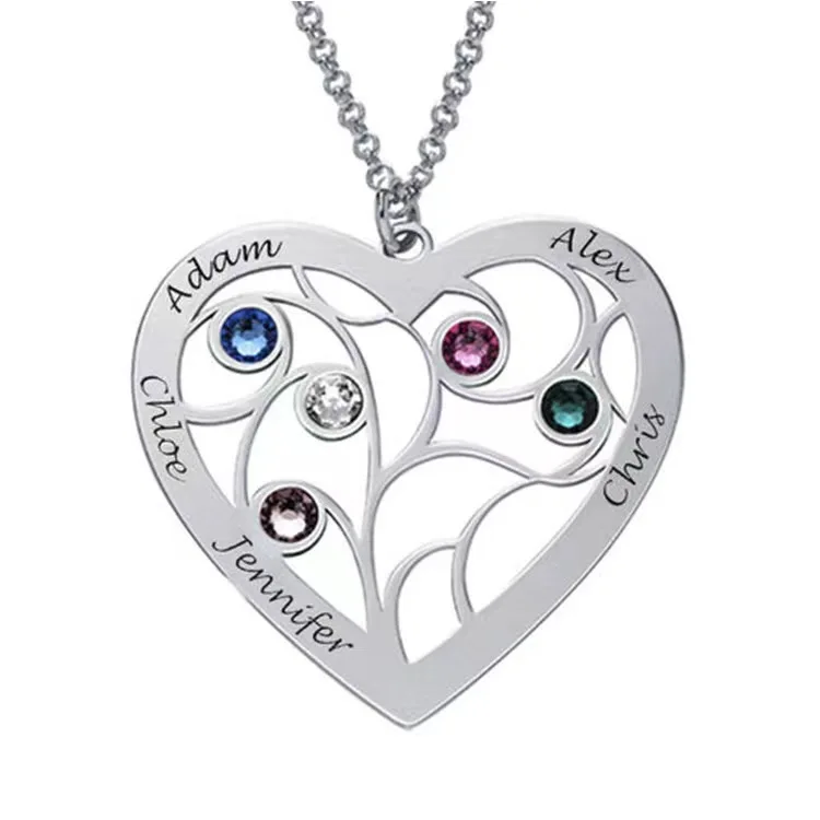 2024 Senior Chen Stone and English engages in the English Demon strants Fashion Pendant Family D I Y heart necklace