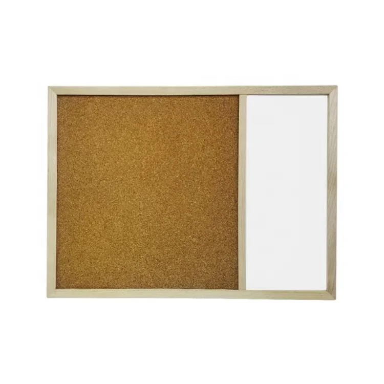 Combination board Combo Board Wooden Frame Magnetic Marker Whiteboard Cork Notice Board for School