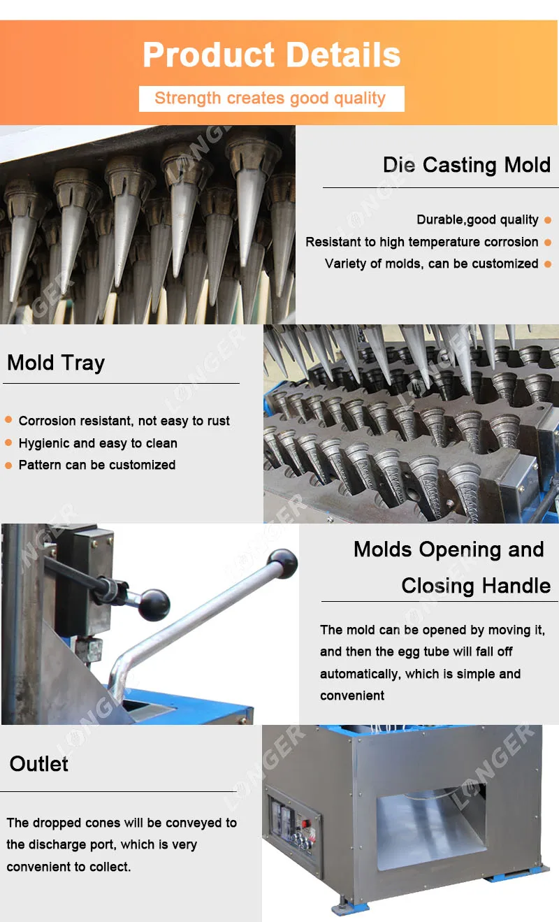 Wafer Cone Biscuit Ice Cream Cone Wafer Biscuit Machine