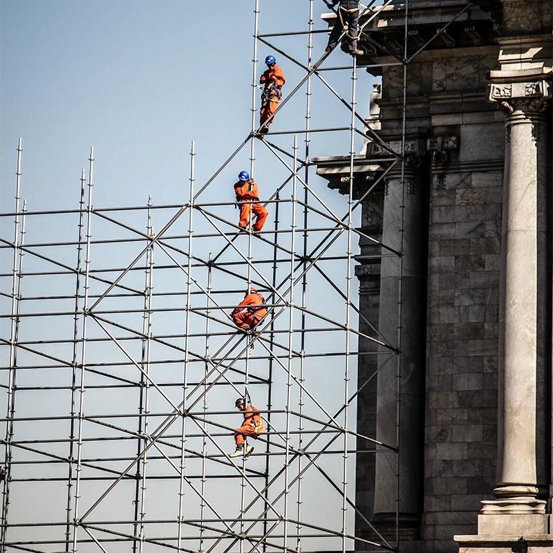 Q345 Construction Facade Andamios de Contrucion Galvanized ringlock scaffolding system