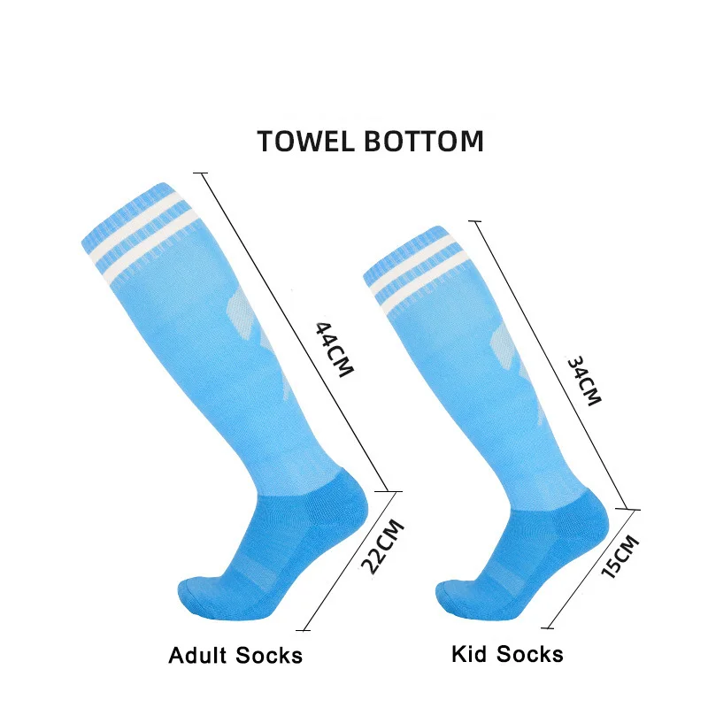 Custom Logo Meias Athletic Team American Men Kids Thick Towel Football Sport Knee High Long Grip Compression Soccer Socks