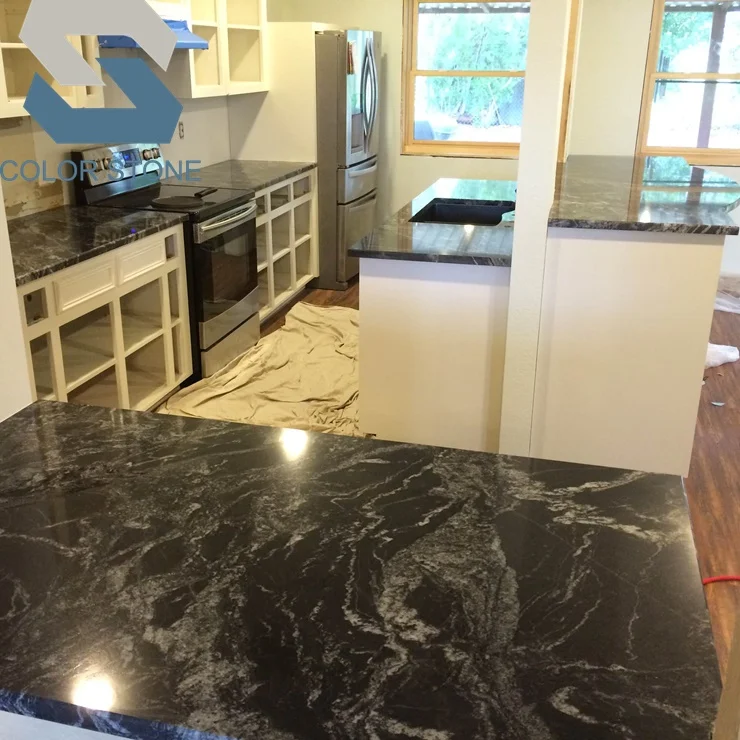 Arabian Night Granite Black Natural Stone with White Veins Bathroom Vanity Top Shower Sink Top