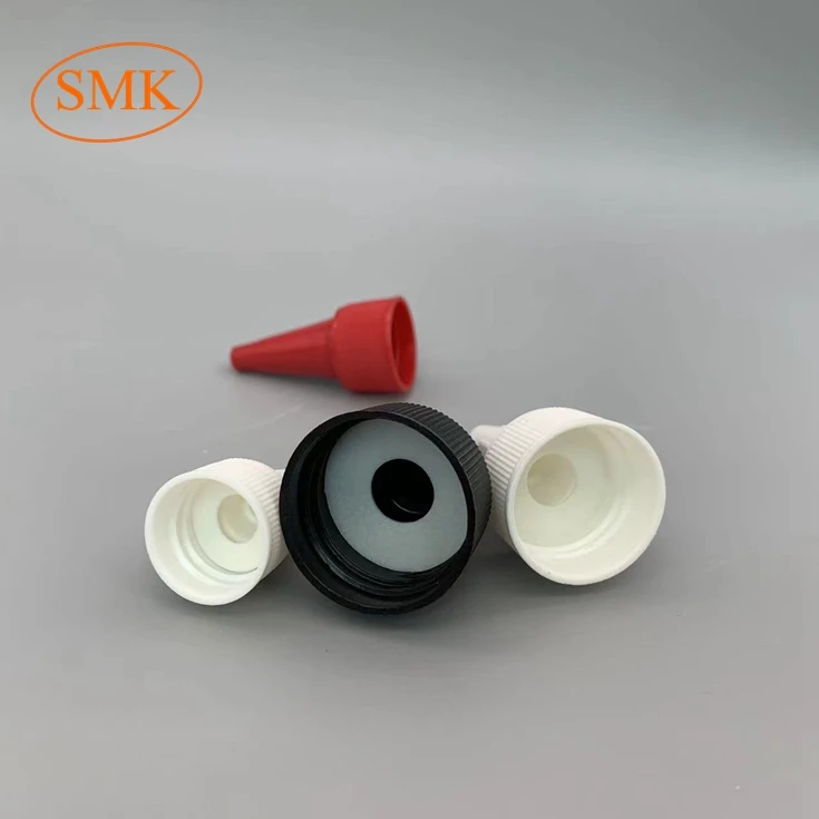 High Quality Black White Transparent 18/410 20/410 24/410 28/410 Nozzle Cap Colorful Plastic Nozzle Twist Top Cap