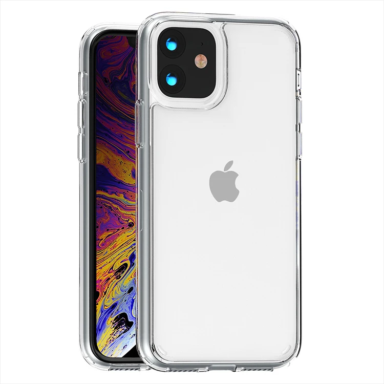  Для Iphone 12 11Pro Max 6 7/8 плюс XR XS MAX Чехол для мобильного телефона прозрачный прозрачная акриловая задняя крышка чехол из мягкого силикона