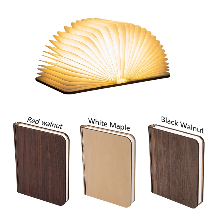 
 portable led book lamp book lamp with bluetooth and remote control paper accordion book lamp  