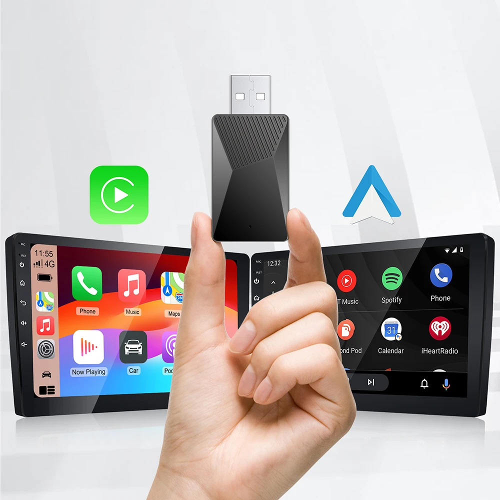 New Release Wireless Carplay amp Wireless Android Auto WiFi Dongle for Car Android Player Plug and Play