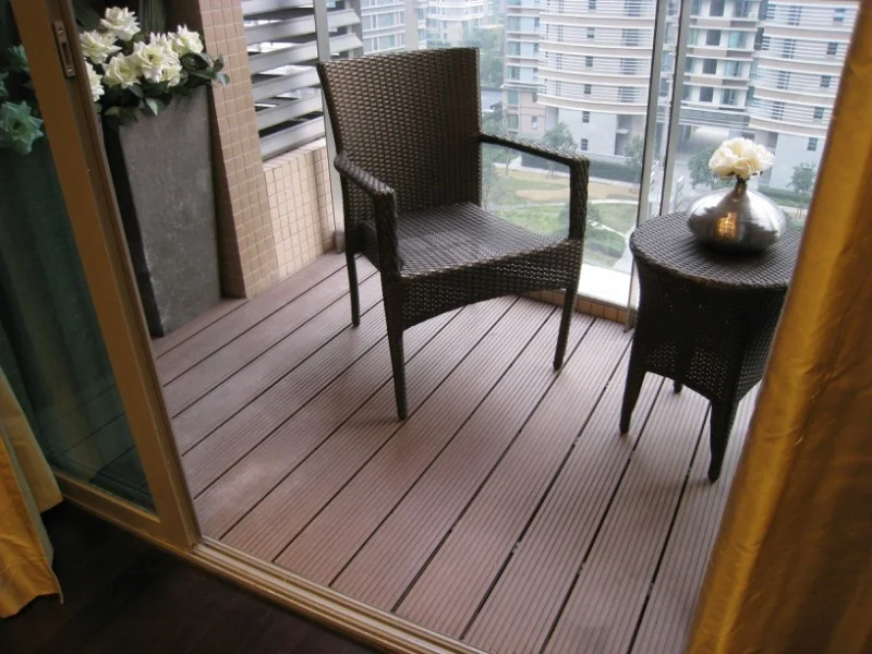 2024  popular anti-slip  Hollow wpc decking floor wpc composite decking plastic eco wood deck merbau look