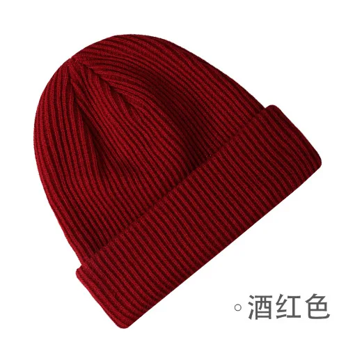 Custom Knitting Rib Winter Beanies Men Hats for Adults with private Label