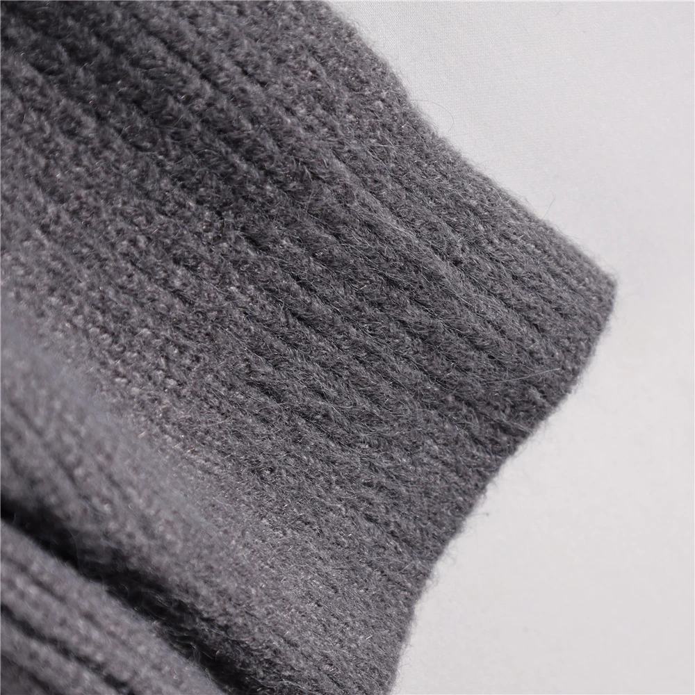 Wholesale Price Stand Collar Knitted Open Cardigans Sweaters With Pockets Winter Batwing Sleeves Women Coats