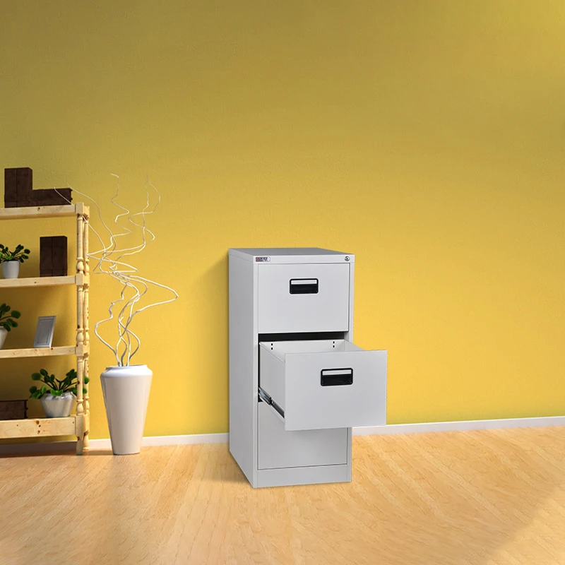 Super storage organizer steel black handle 3 drawer white metal vertical filing cabinet