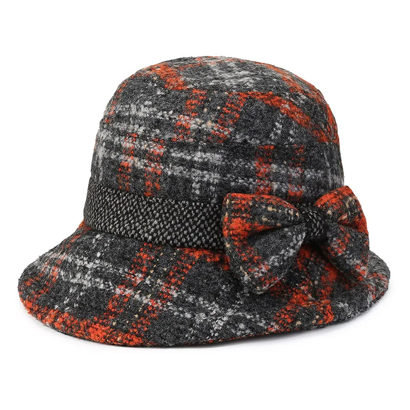 BESTELLA Custom logo Wholesale Classic Soft Sombrero Fedora Hat Woman Ladies Felt Chapeau with bow knot decoration