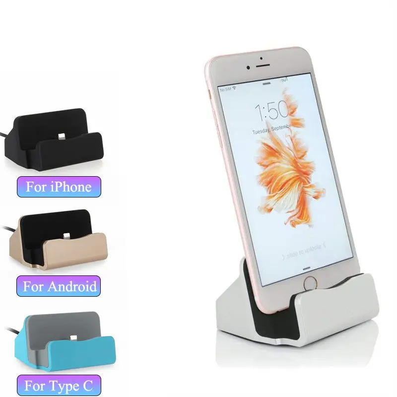 Универсальный USB-кабель для передачи данных, зарядное устройство для телефона, док-станция, зарядная станция для iPhone Xs, Samsung S10, Huawei P30, Подставка для зарядки и синхронизации