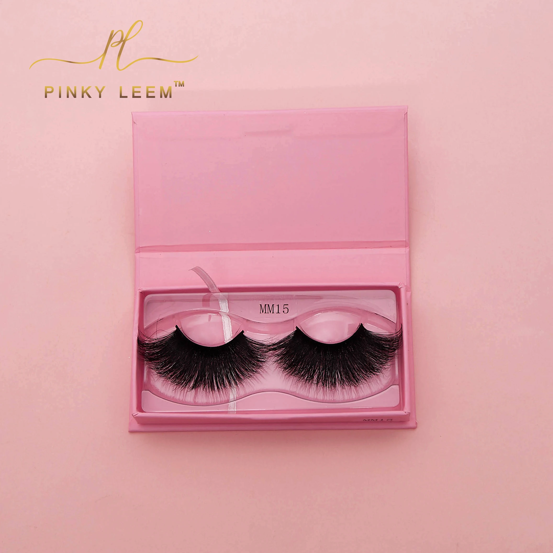 Pinky Lemm Custom Private Label Eye Lashes Mink Lash Cases 3d Mink Eyelashes  with Eyelash Boxes
