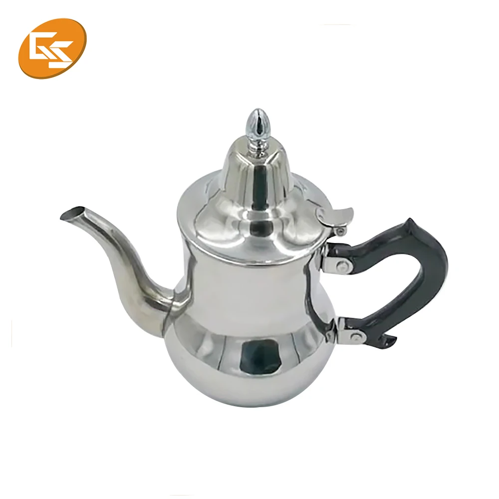 Traditional Moroccan Capsule Silver Stainless Steel Teapot Coffee Pot