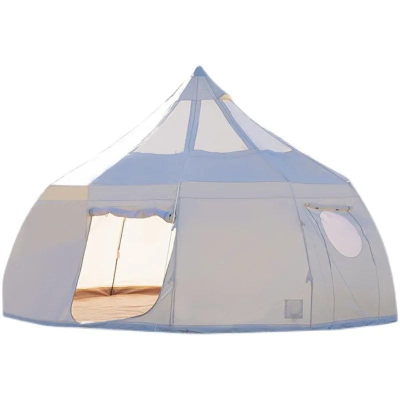 Outdoor Luxury Waterproof Large Room Canvas Star Pumpkin Type Family Bell Tent For Camping