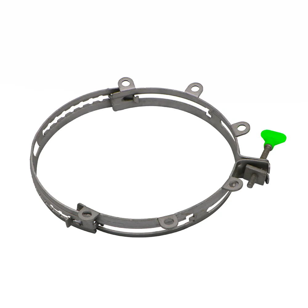 FTTH Adjustable Pole Mounting Cable Hoop Clamp Range 135-230mm Stretching Resistance Carbon Steel Anchor Fittings