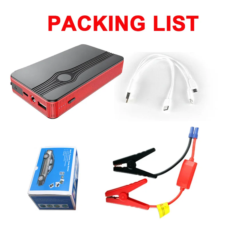 Wholesale mini 6000mAh car emergency power bank tool portable jumper starter for 12V gasoline cars and diesel cars