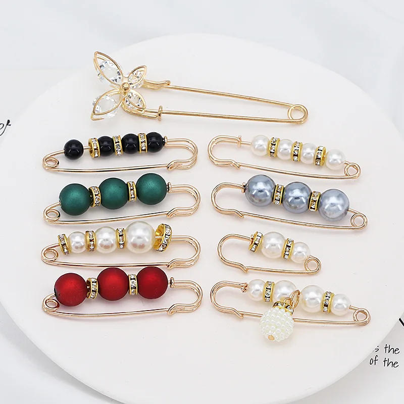 Pearl Scarf Buckle Brooch Hijab