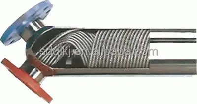 industrial stainless steel spiral wound  tube heat exchanger for steam condenser
