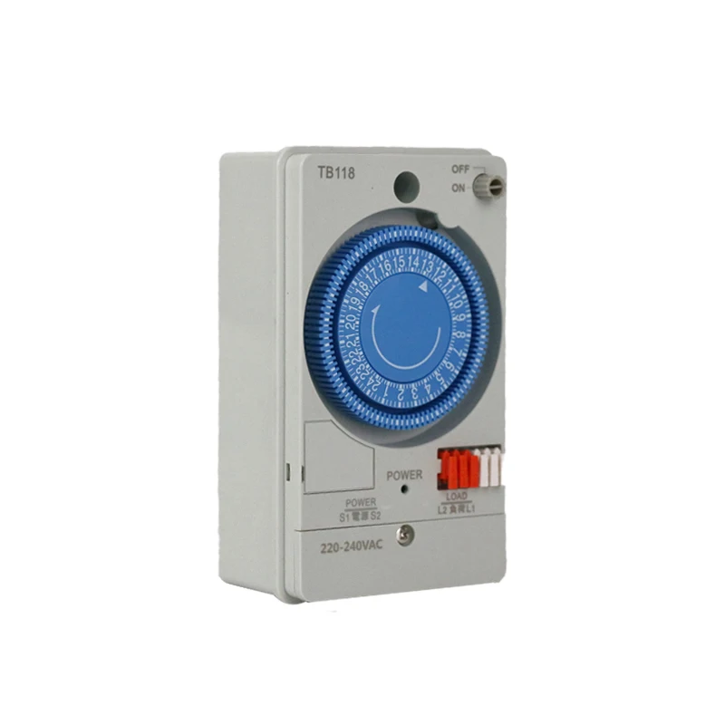 TB118 24 Hours Time Controlled Switch 230V,60Hz Multifunctional Automatic Mechanical Timer Switch