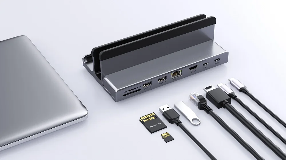 Xfanic 7 в 1 usb-концентратор с подставкой HDMI Type C USB 3 0 SD/TF кардридер PD док-станция для ноутбука