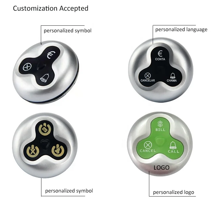 cheap bill button bell to call the waiter table buzzer for waitress restaurant display pager and watch
