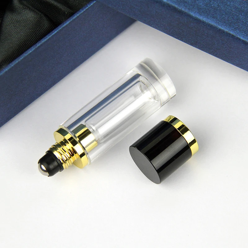 Glass Crystal Roll On Deodorant Bottles Perfume Essential Oil Roller Bottles With Metal Roller Ball