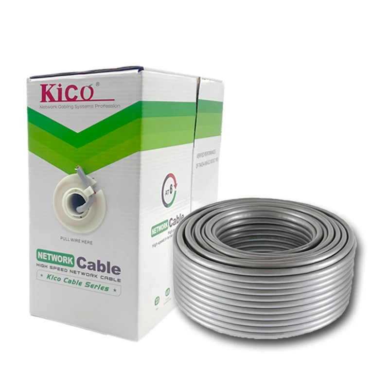 Компьютерный Ethernet-кабель KICO сетевой UTP CAT6 100 метров кабель