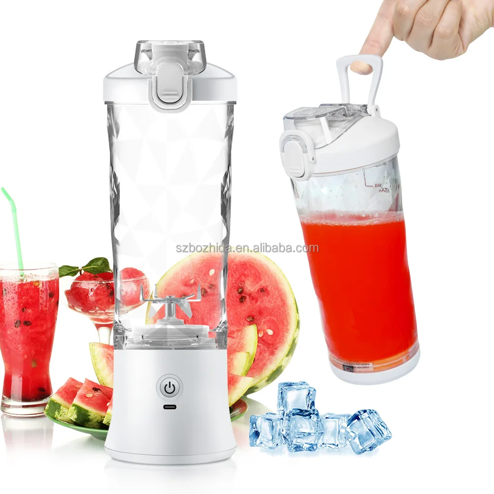 USB Blender Double knife blade Electric Juicer 600ML portable blender Smoothie Blender mini personal lemon squeezer
