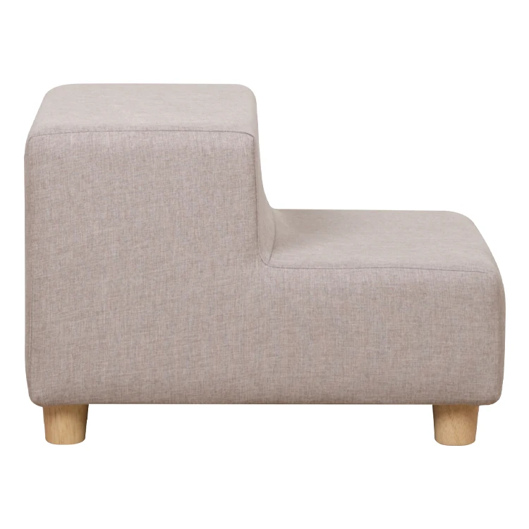 OEM/ODM Eco-friendly Linen Dog Steps Luxury Pet Stairs Factory MOQ Wholesale Pet Furniture For Bedroom Pet Steps