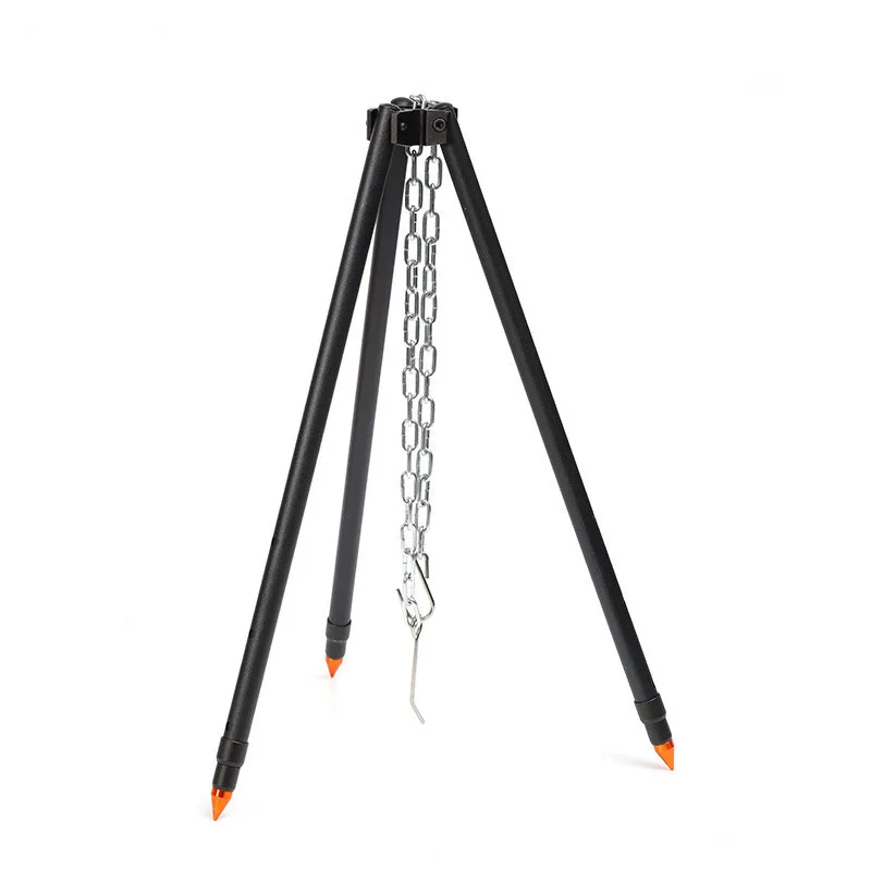 Outdoor Picnic Camping Bracket Portable Lightweight Hanging Pot Bracket Tripod Hanger With Campfire Rack Camping Supplies