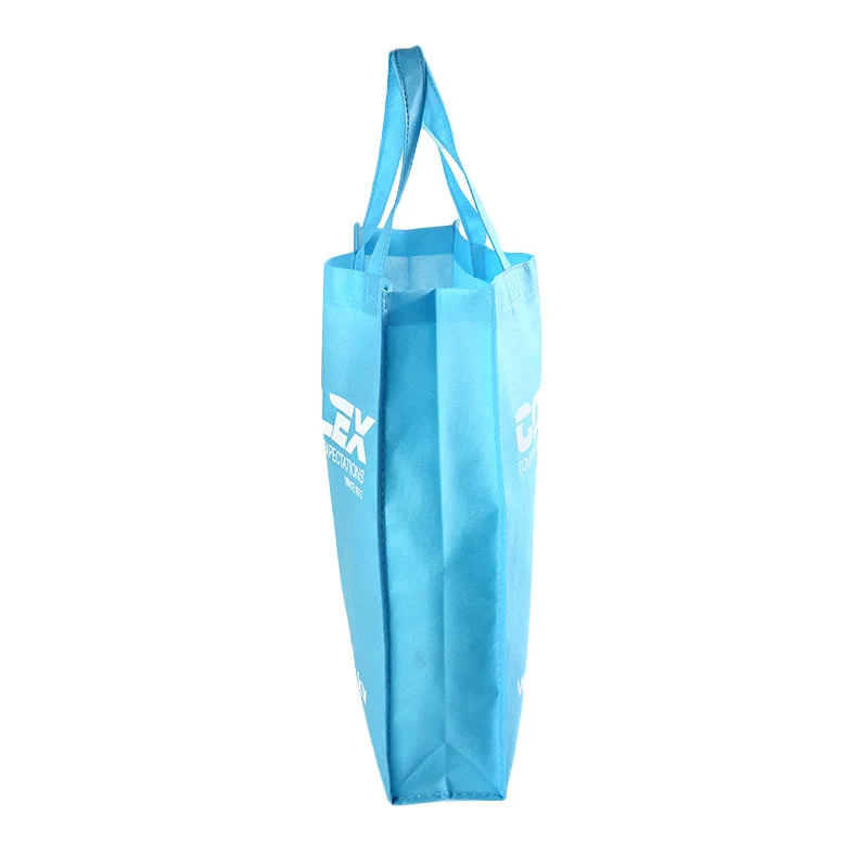 Custom logo blue reusable non-woven shopping bags Buy vegetable non-woven bag Quickly produce samples Promotional gifts