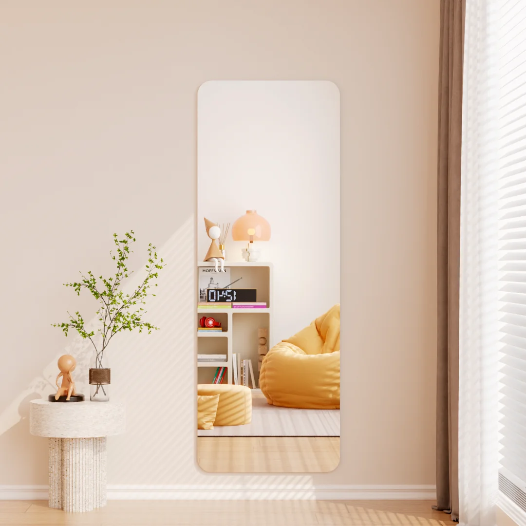 Factory Directly Supply Self-adhesive Acrylic Unbreakable Mirror Ins Wall Decor Plastic Bathroom Waterproof Soft Mirror