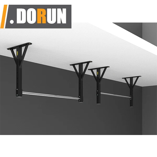 Joist Mounted Pull Up Bar Height Adjustable, Ceiling Mount Chin Up Bar, Competition Horizontal Bar