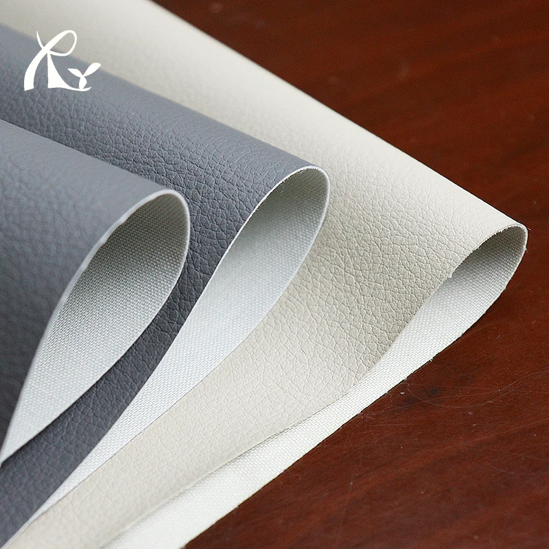 ECO Litchi Grain Leather for Shoes Furniture Hydrolysis Resistant 0.8mm Solvent Free PU