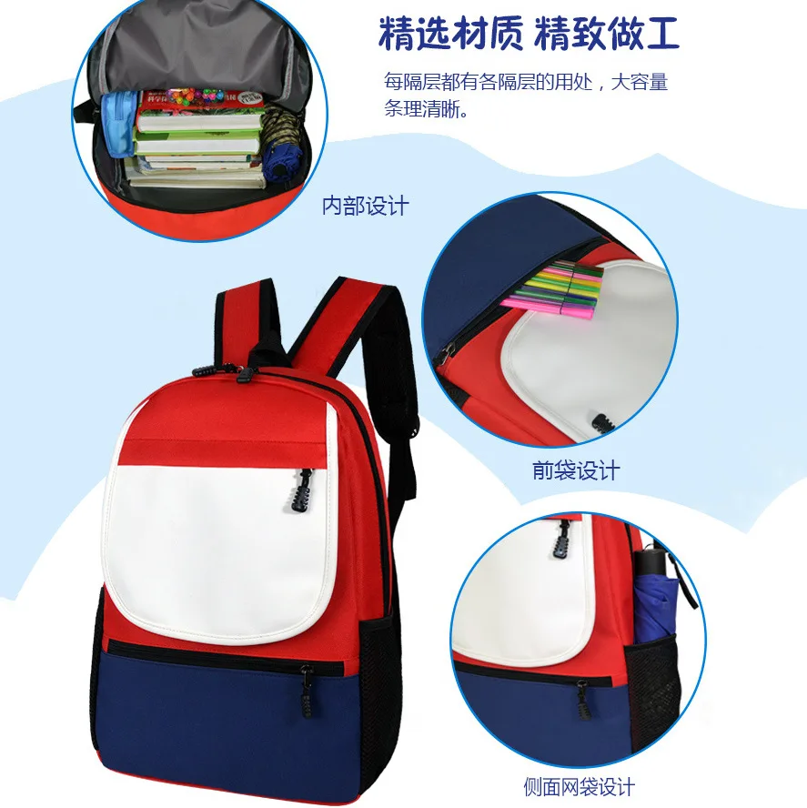 2022 Custom Backpack Manufacturer Patchwork Color Kids BTS School Backpack Bag Sublimation Custom Backpack blank