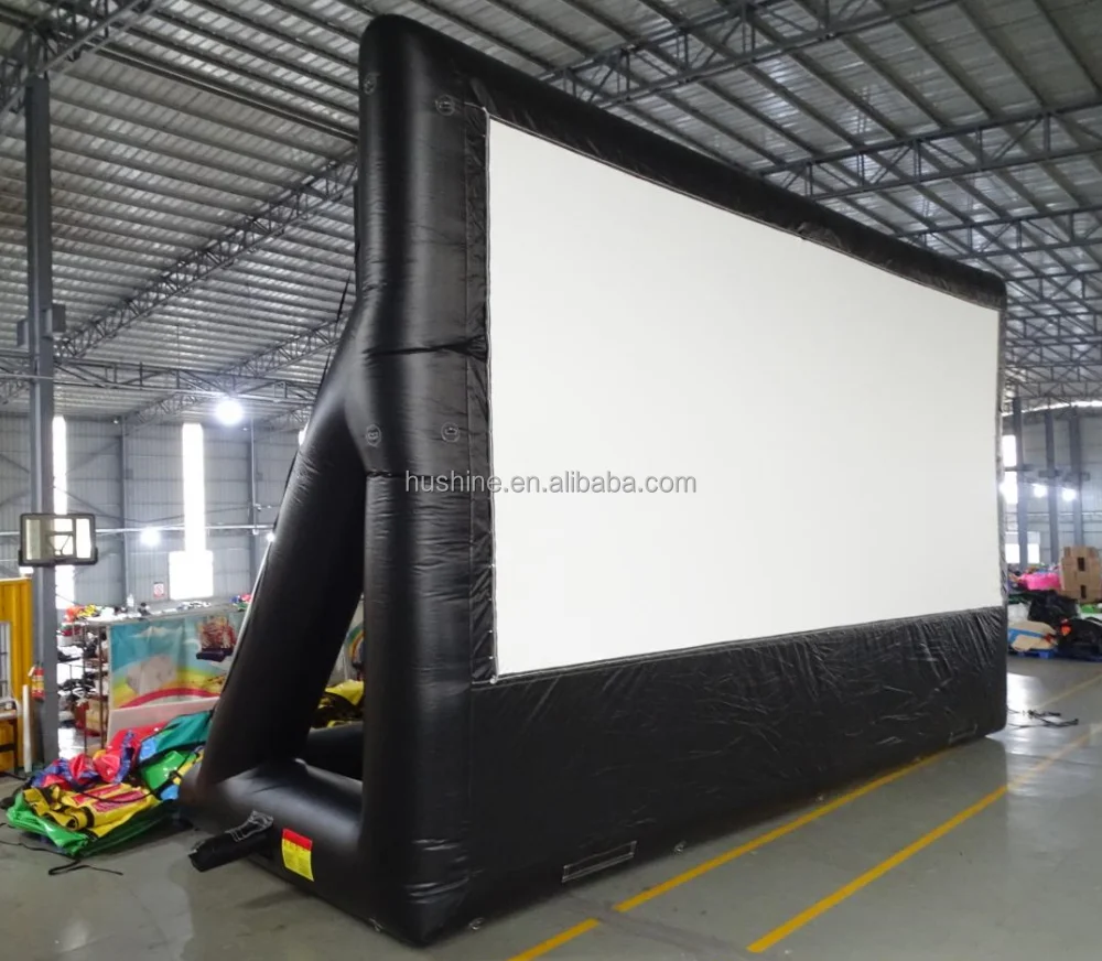 inflatable projector screen outdoor for Sale TV projector Theater cinema Commercial Large Black blow up inflatable movie screen