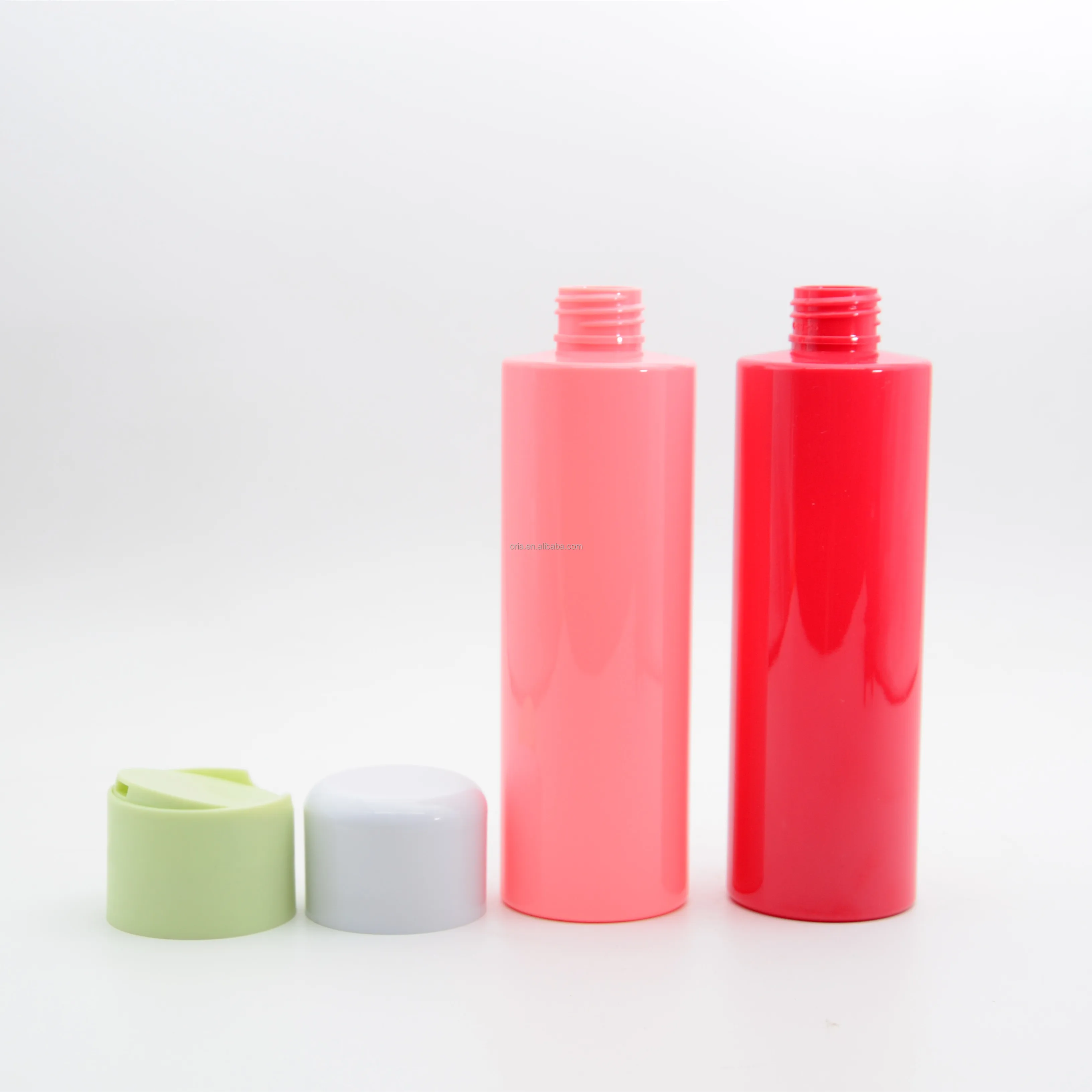 PET plastic cylindrical Cosmetic bottles Shampoo shower gel bottle toner bottle and makeup remover Container With Flip lid