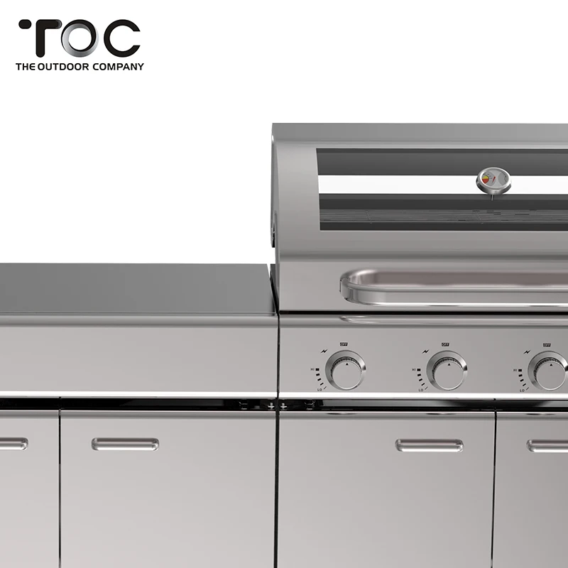 Custom Outdoor Kitchen Garden Barbecue New Designed Stainless Steel BBQ Gas Grill