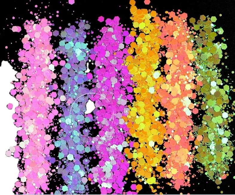 Небольшие цвета смешанных форм смесей стойкие к растворителям высоким температурам блестки оптовая продажа массивные