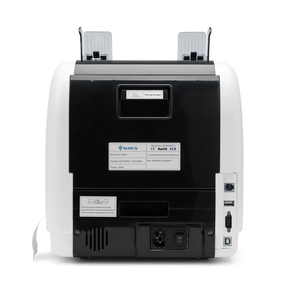 NUMEN SH-208C Sorting Currencies Value Mix Currency Counter Machine Half Note Detection Automatic Money Counter Machine