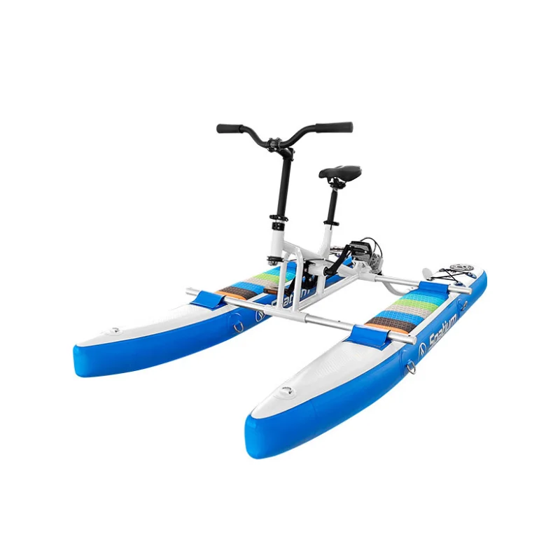 Spatium Factory direct sales customizable children inflatable floating bicycle children water pedal bicycle hot sale